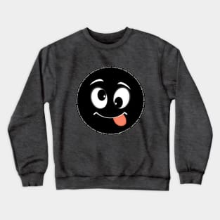 Funny tongue out smiley face Crewneck Sweatshirt